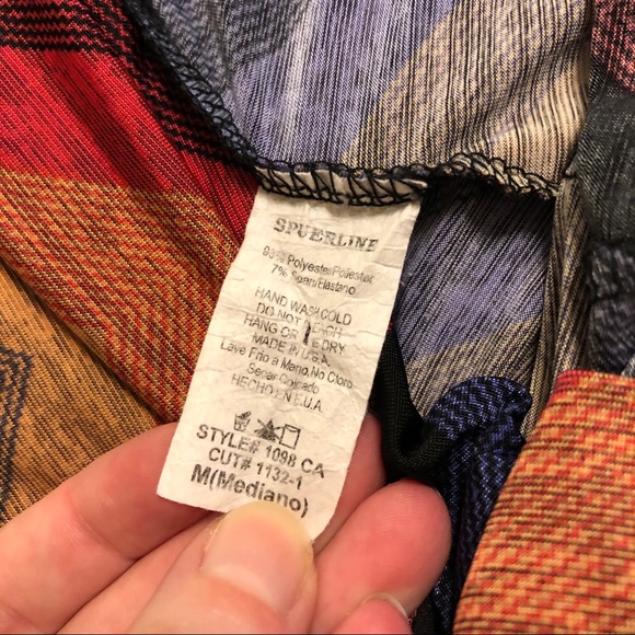 Rainbow Multicolored Chevron Flare Leggings - M - Picture 6 of 8